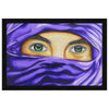 ArtX Paper Pencil Colors Mysterious Eyes Framed Wall Art Painting Set of 1