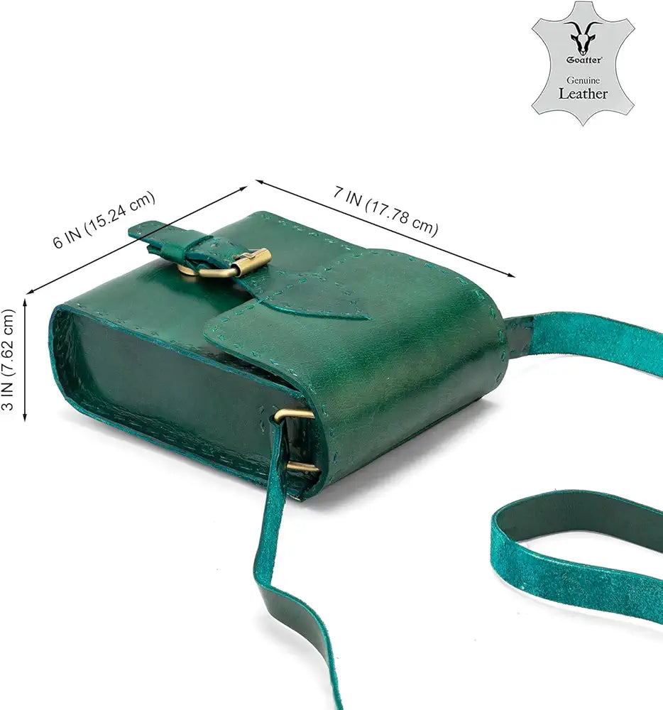 Goatter Genuine Leather Handmade Girls And Women’s Small Cross Body Sling Bag For Daily Use