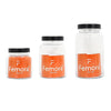 Femora Kitchen Storage Jars Clear Glass Jar With Steel Lid Air Tight Jar | Set of 3