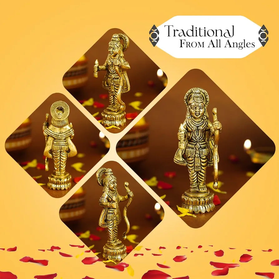 Ekhasa Pure Brass Ram Lalla Idol Ayodhya Ram Lala Murti