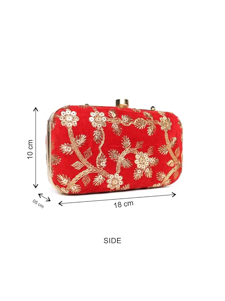 Astrid Handmade Macrame Flap Over Sling Bag For Girls And Women Colour Red