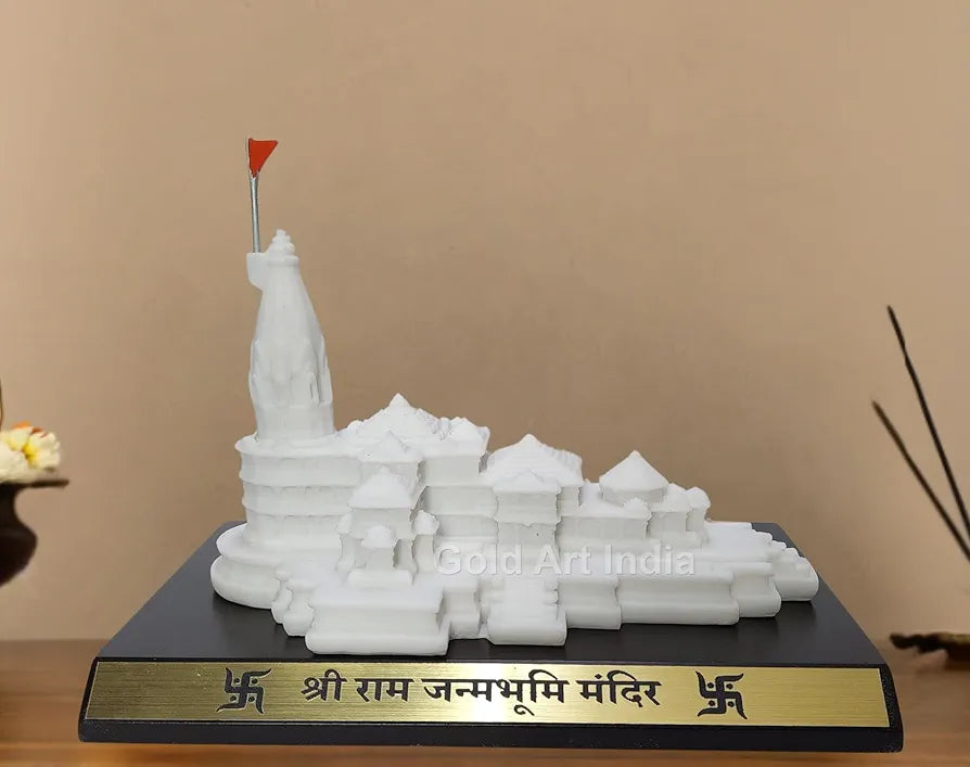 Gold Art India Ram Mandir Ayodhya Clear White - Minature