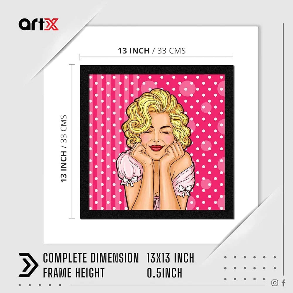 ArtX Paper Marilyn Monroe Pop Art Wall Art Painting Multicolor Abstract