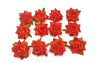 12 Pcs Artificial Fake Velvet Head Rose Flowers Perfect for Decoration,Fabric Head Rose Flowers for Home Decor Red