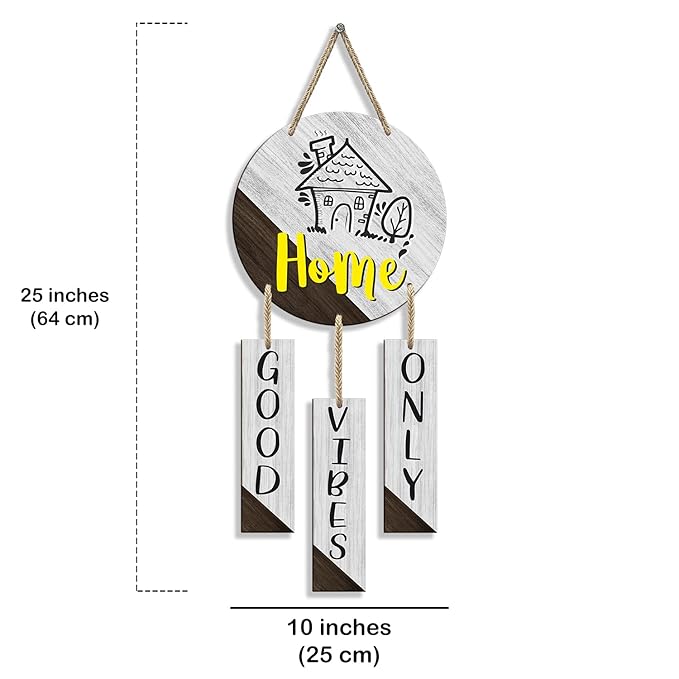 Sehaz Artworks Wooden Wall Hangings for Home Decoration Home Decor Items Good Vibes Only