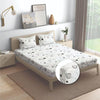 Wakefit Bedsheet For King Size Bedsheet King Size Bed 2 Pillow Covers Elastic Fitted Sheet Bubbles White Colour