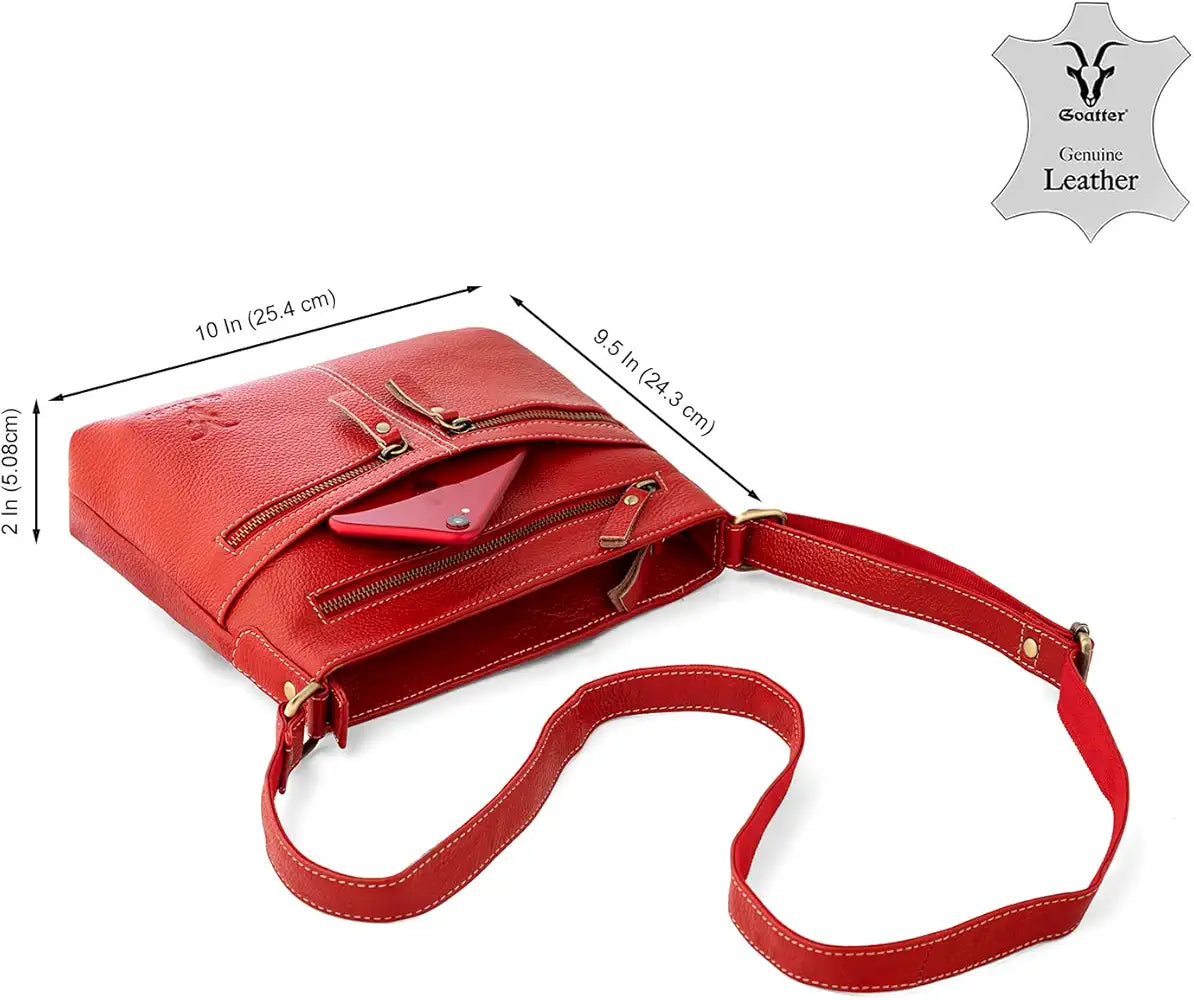 Goatter Genuine Soft Leather Multi Pocket 10