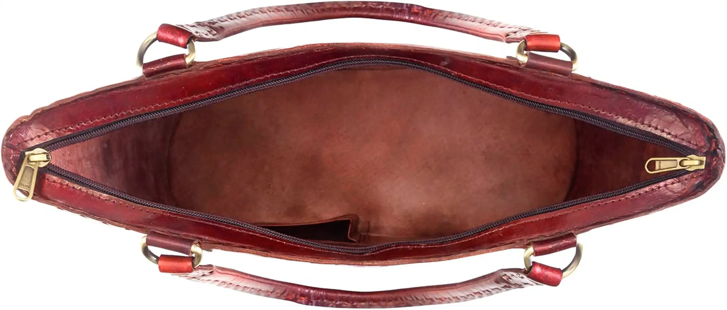 Goatter Genuine Leather Handmade Women's Handbag For Office And College,Red