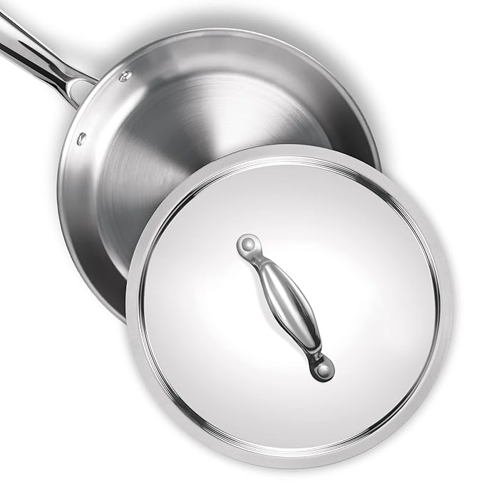 Milton Pro Cook 26 Cm Frying Pan Triply Stainless Steel With Lid, 2.2 Litre - 2070 gms