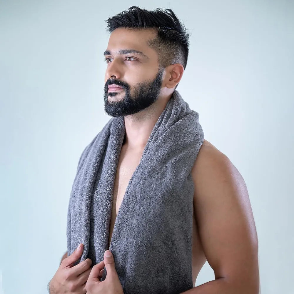 Heelium Bamboo Bath Towel Ultra Absorbent 3x Softer Than Cotton Towels