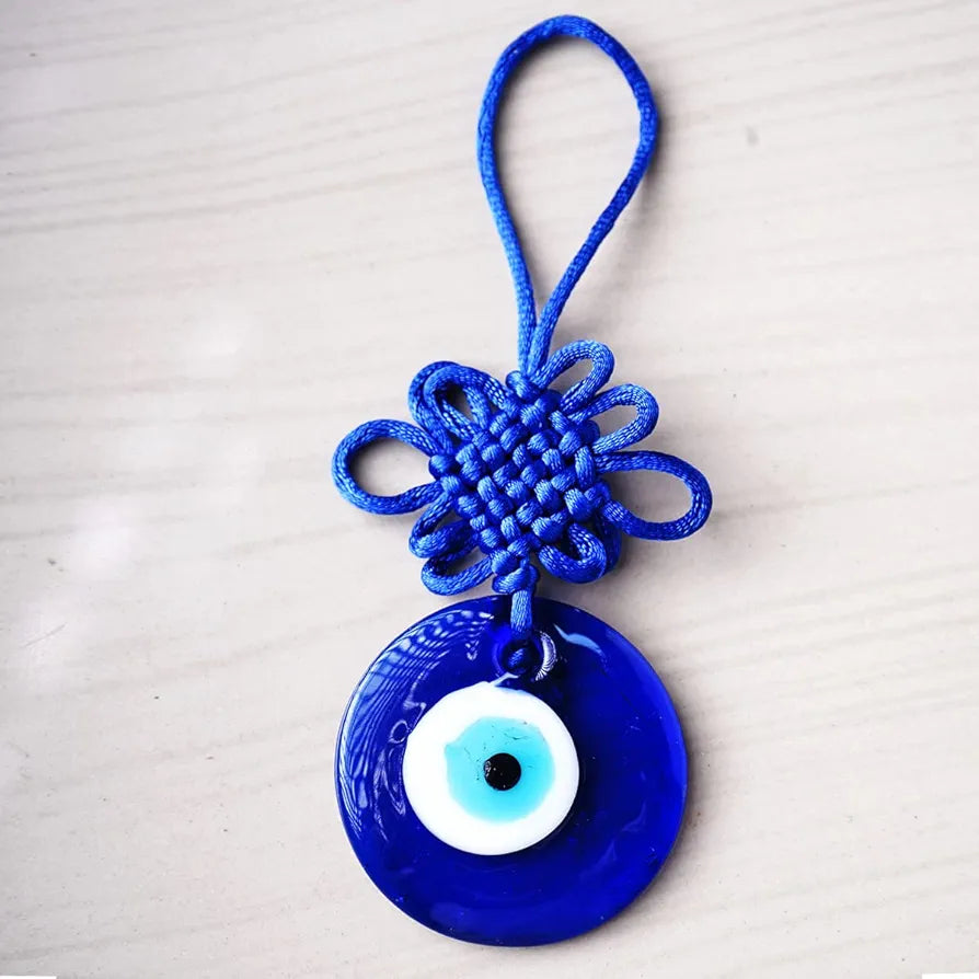 Shubhanjali Glass Evil Eye Hanging for Home Decor Items 2 Inch