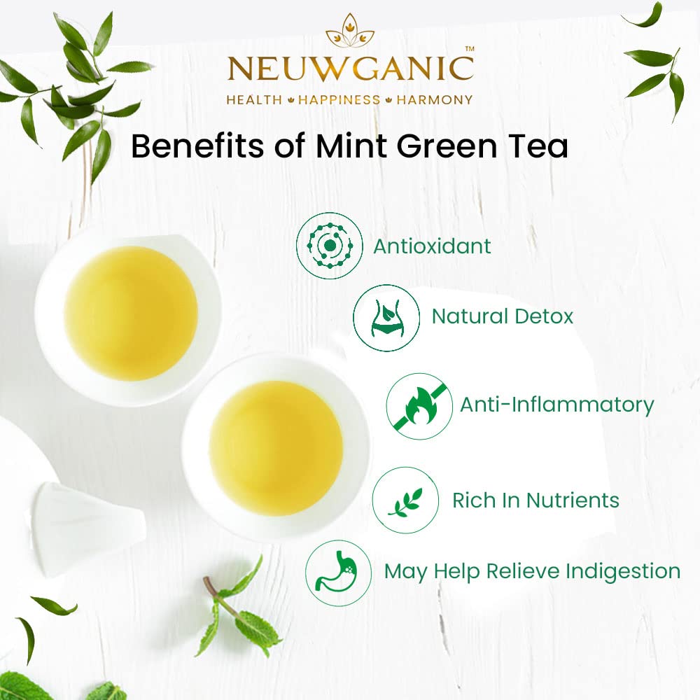 Neuganic Tea Mint Green Tea - 100 Grams