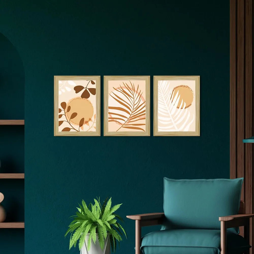 ArtX Paper Boho Botanical Wall Painting Set of 3