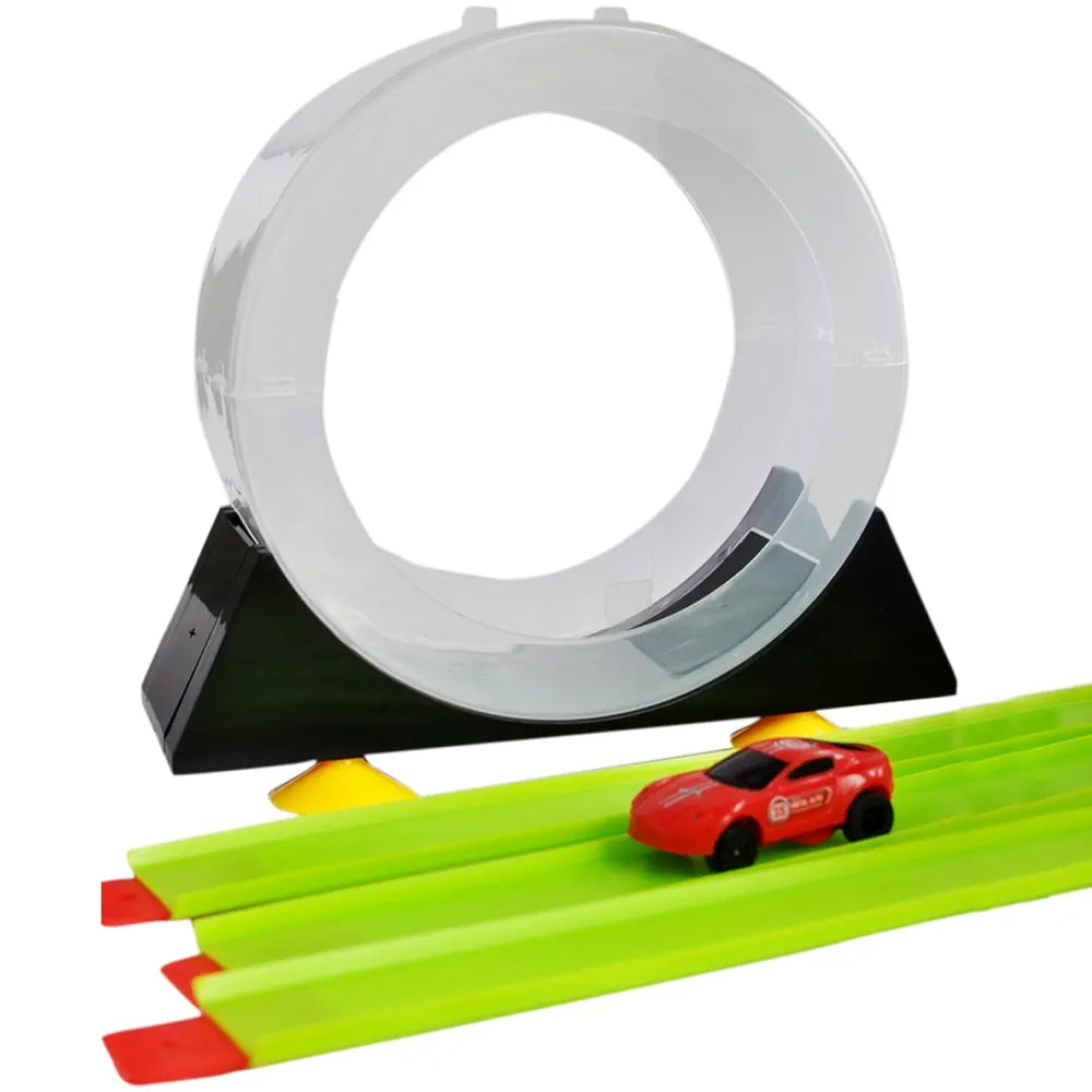 trinkets & more - lightning speeding car | pullback car track set | fun toys 3+ years- Multi color