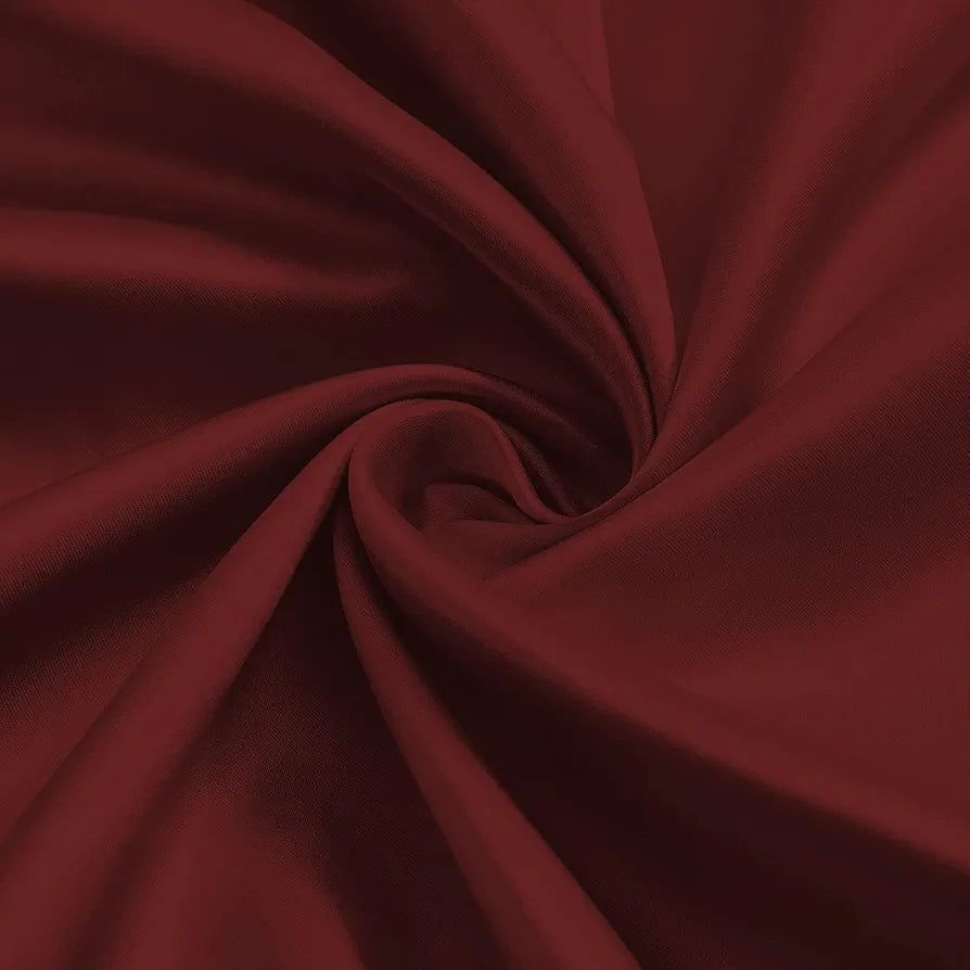 Divine Casa Premium Micro Satin Semi Blackout Door Curtains Solid Design Size 7 Feet Colour Deep Maroon (Pack of 2)