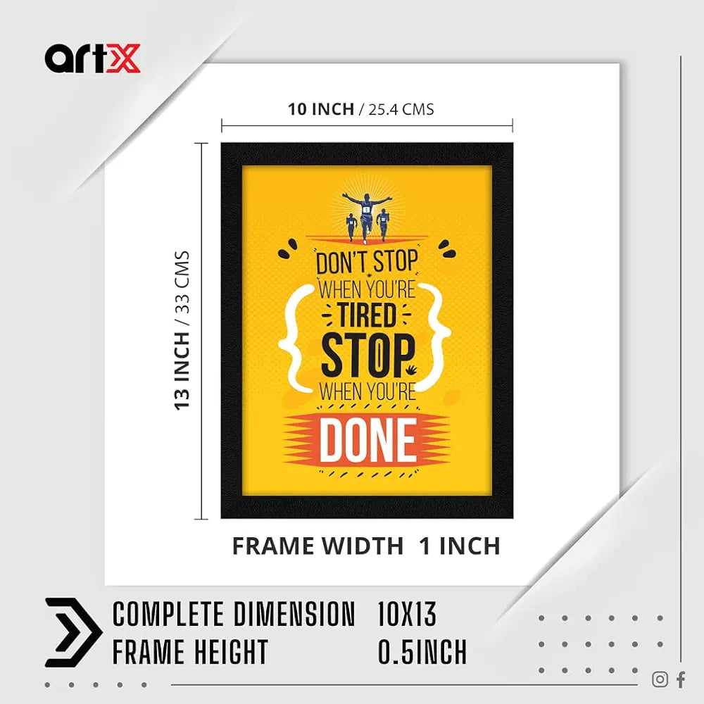 ArtX Paper Motivational Quotes Don't Stop Wall Frame Art Painting