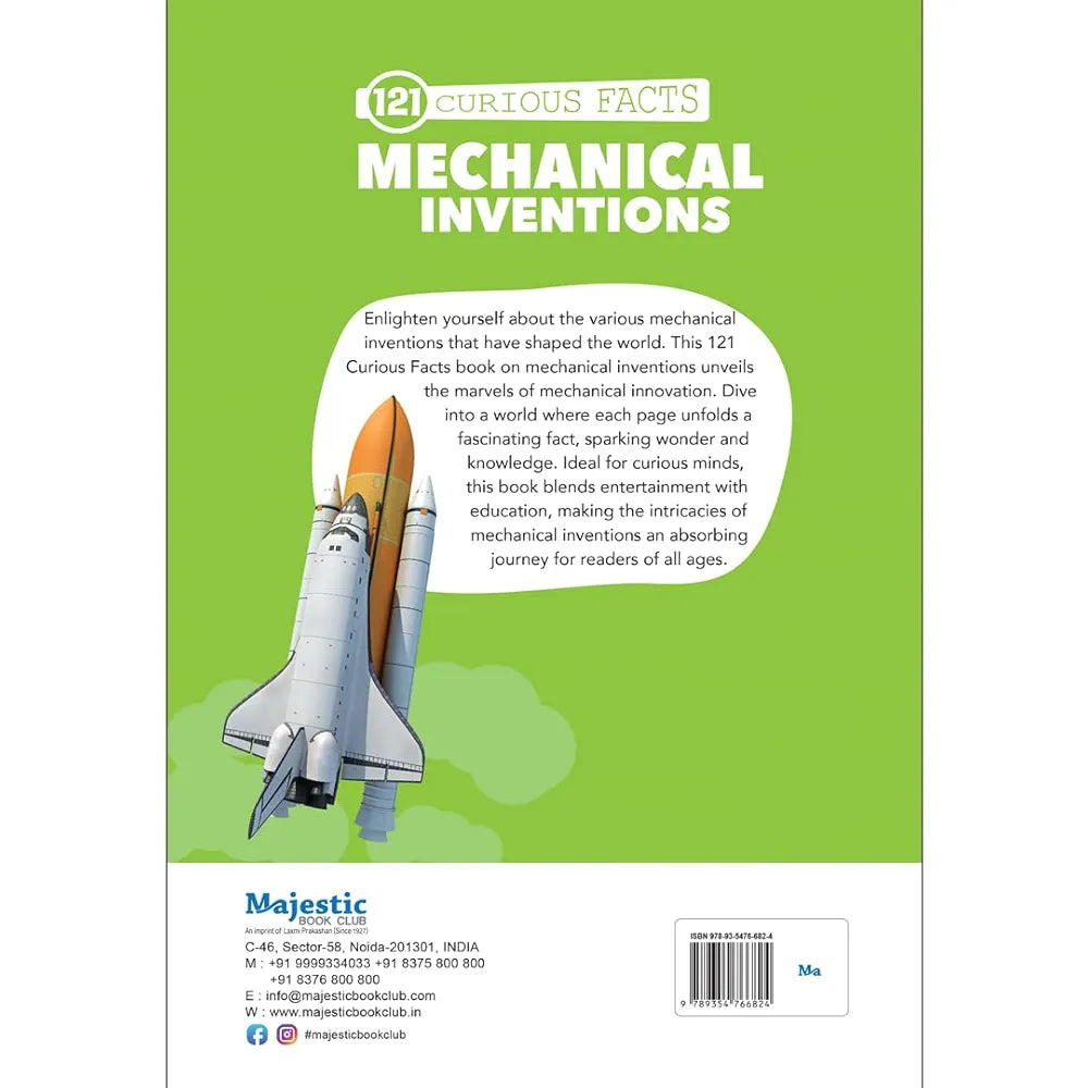 121 Mechanical Inventions Facts Book for Kids Ages 8+ – Educational Paperback wit Colourful Images & Bold Text – 121 Curious Facts for All Ages by Majestic Book Club