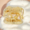 Jaipur Ace Kamdhenu Cow With Calf Statue Standard Size Golden Big Golden Cow