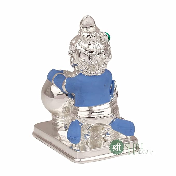 Indicast Gold & Silver Plated Resin Lord Hanuman Idol Murti for Home & Office Decor & Gifts