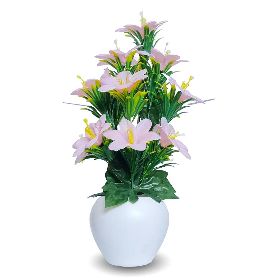 Artificial Plants for Home Decor Showcase Plants Flowers with Pot Fake Plant Pink