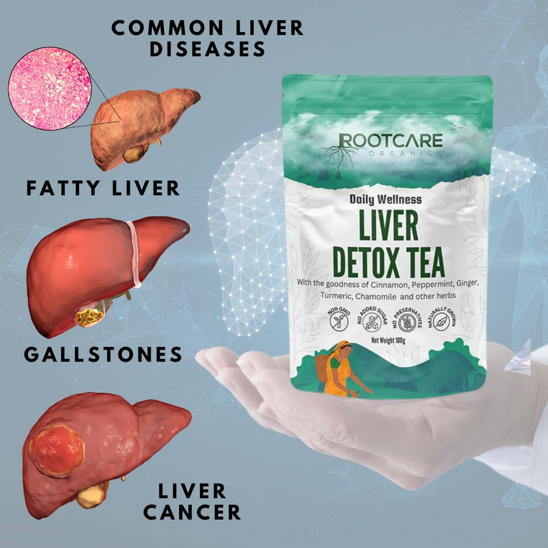 Rootcare Organics Fatty Liver Detox Ayurvedic Tea - 100 gms