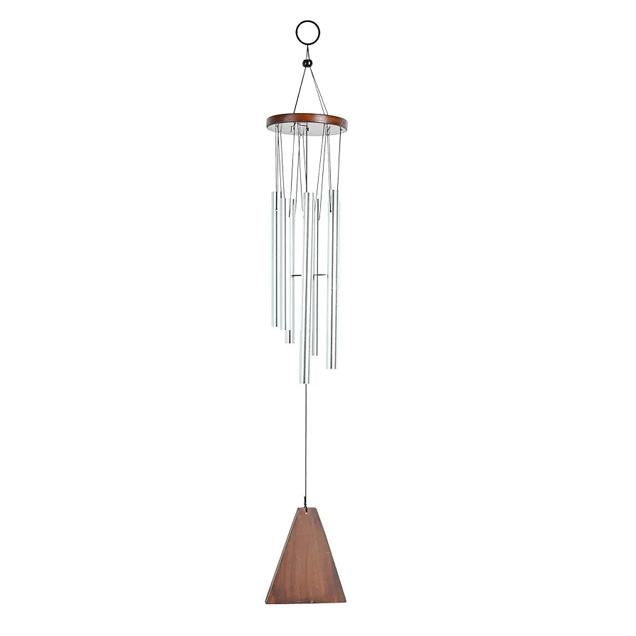 Wind Chimes – Silver 6-Pipe Hanging Showpiece Wind Chime -033-A