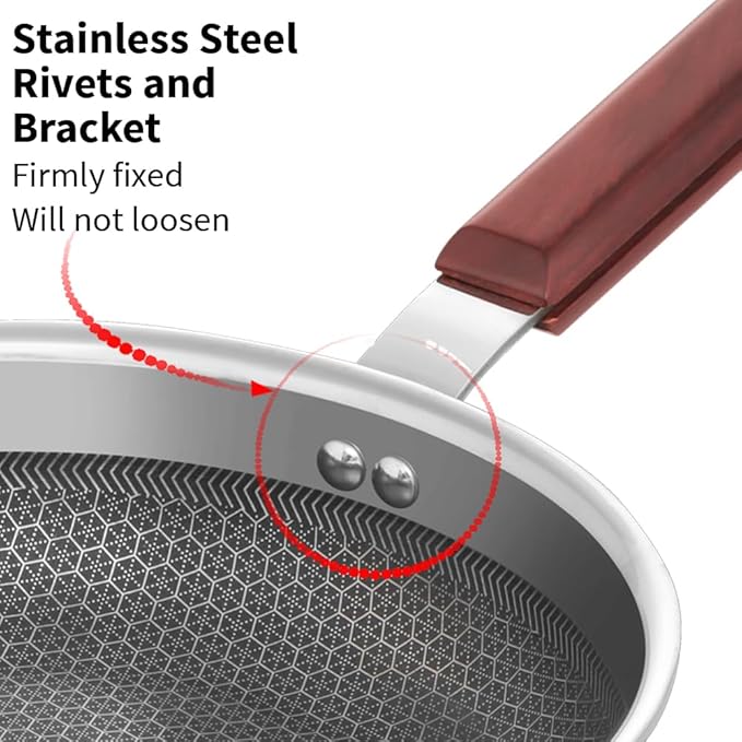 Hawkins 22 cm Frying Pan Triply Stainless Steel Shielded Nonstick Fry Pan