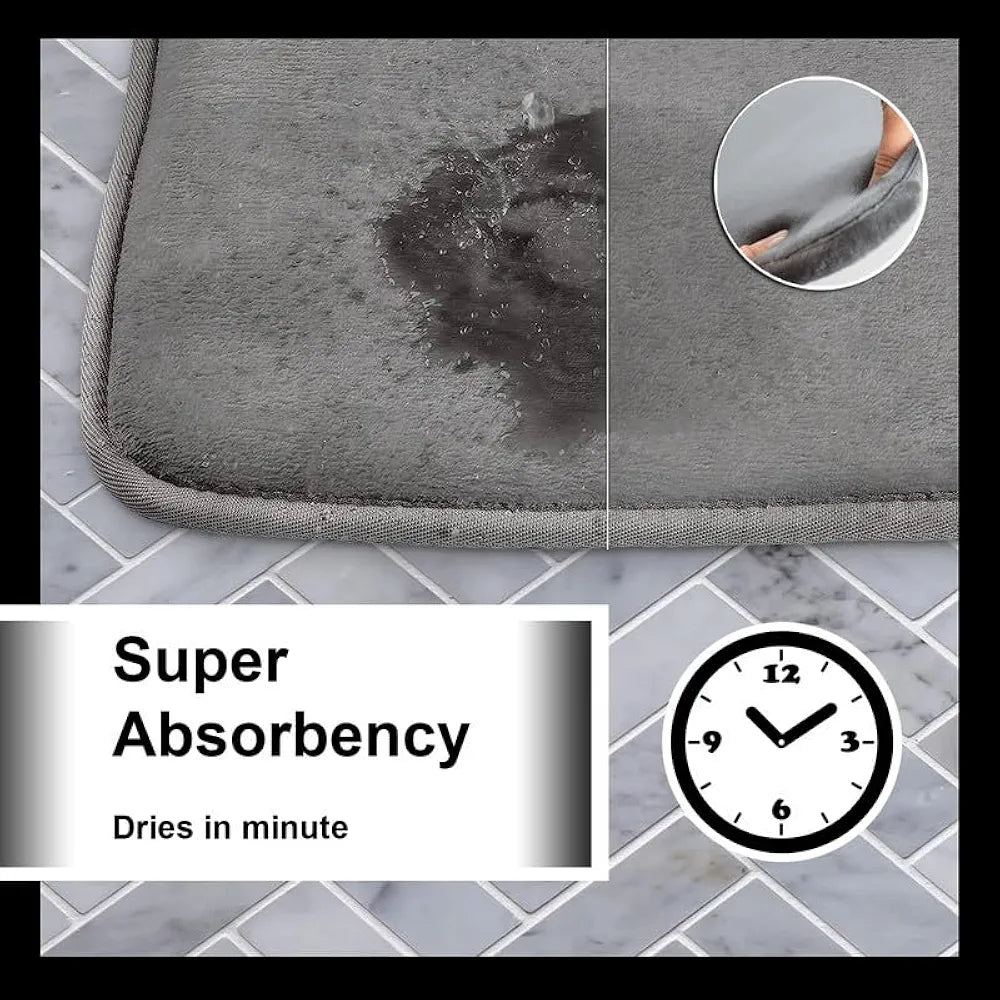 BSB Home All Purpose Non Slip Anti-Skid Memory Foam Door Mat Kitchen Runner Super Absorbent Quick Dry Water soak