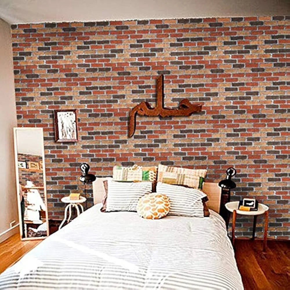 Jaamso Royals Wall Papers for Home Brick Wallpaper Stick Wallpapers 500CM X 45CM