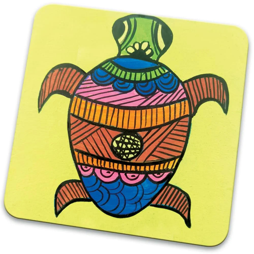 TOYKRAFTT Glass Painting Kit for Kids| Gifts for Girls Boys Age 8+| Madhubani Arts & Crafts Kit Glass Painting Madhubani Kit