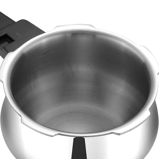 Vinod Splendid Plus Stainless Steel Pressure Cooker Outer Lid 1.5 Litres | SAS Bottom Handi Cooker | Induction and Gas Base