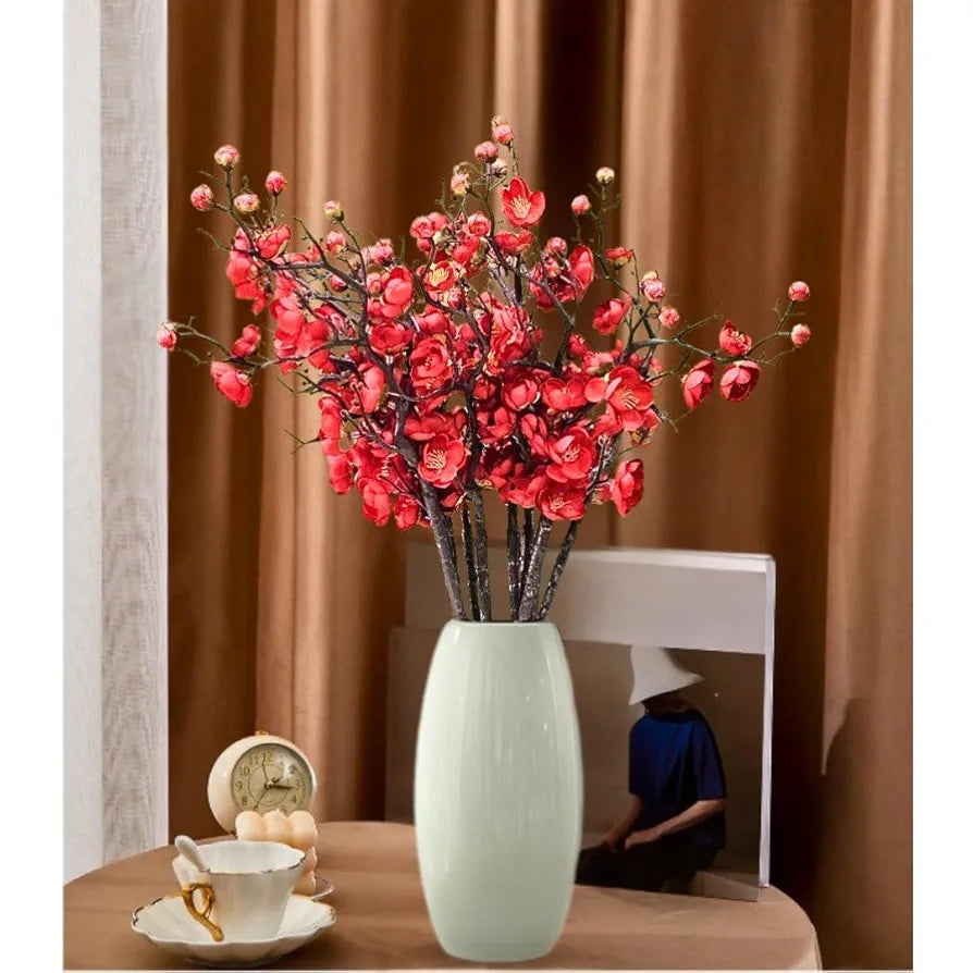 3 Sticks Artificial Blossom Flower Bouquet Sticks Red