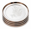 KC Stainless Steel Laser Design Dinner Plate -  Set of 4