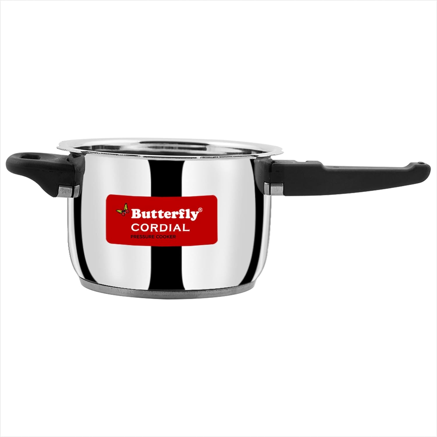 Butterfly Cordial 2, 3 & 5 Litres Pressure Cookers Set | Outer Lid | Superior Stainless Steel | Induction & Gas Stove Compatible