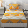 Fresh From Loom Single Bed Floral Design Microfiber Single Bedsheet Hypo-Allergenic Bedsheets Bedcover Wrinkle Free Includes 1 Pillow Covers 144 TC Chevron Orange