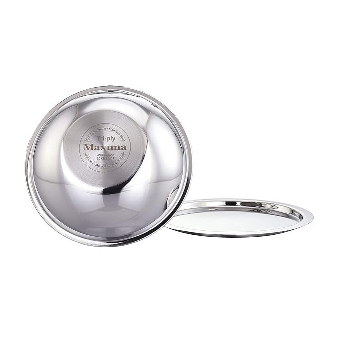 Maxima Tasra Triply Stainless Steel Cookware 22 cm - 2000 gms