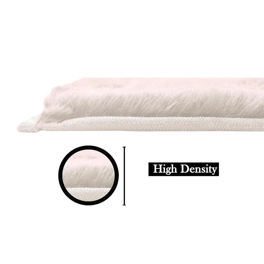Luxe Home International Rectangular Bath Mat Super Soft Anti Skid Rabbit Fur  Bathroom Mats Rug Colour Skin