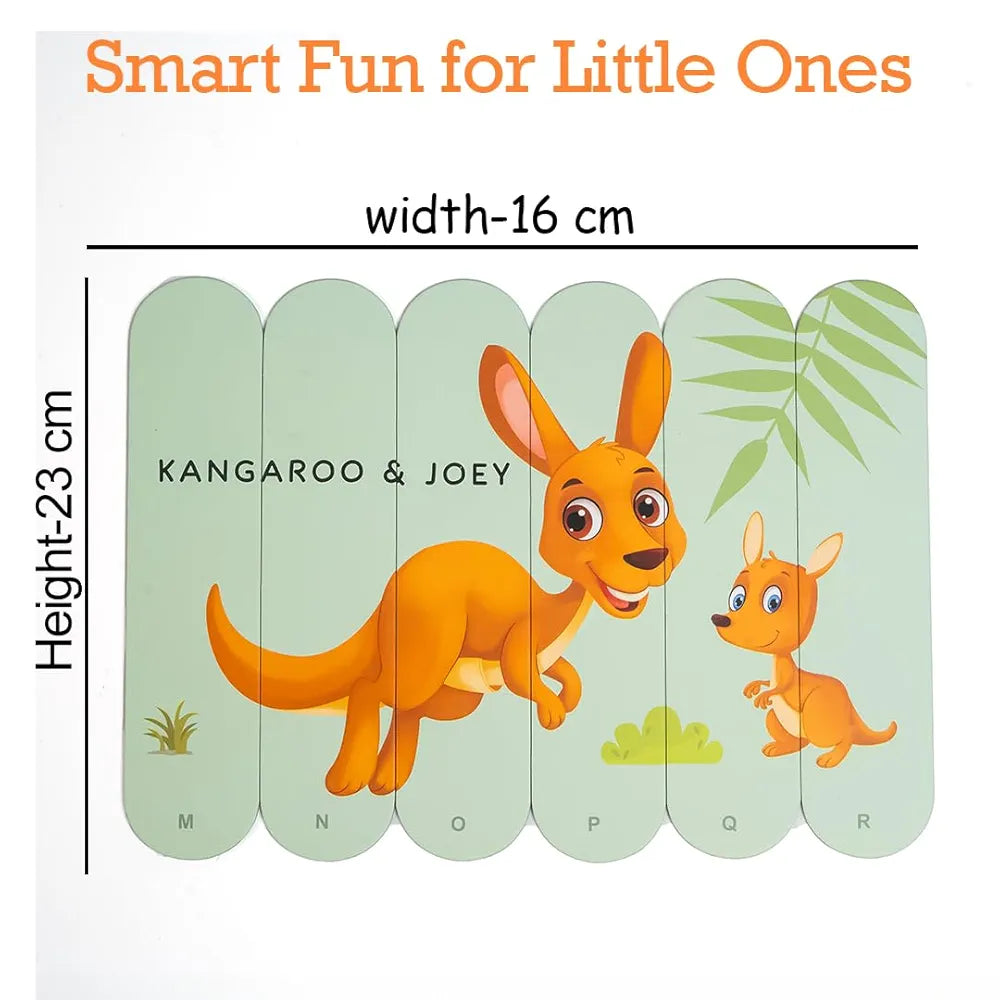 THE BOOK TREE Animals & Their Babies Stick Puzzle | 24pcs Double-Sided Cardboard Puzzles | 8 Animal & Their Puzzles for Learning & Play | Enhances Focus & Creativity | Ideal for Ages 3+