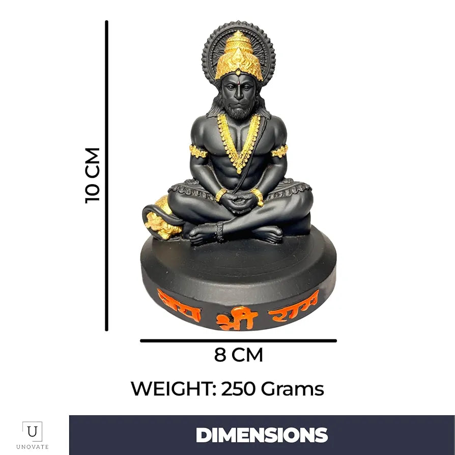 Unovate Hanuman Idol Round Base for Car Dashboard