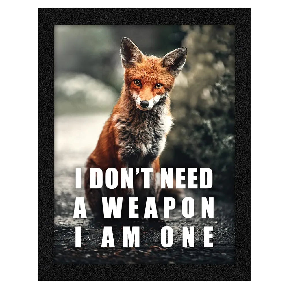 ArtX Paper Motivational Quotes Weapon Wall Frame Art Painting