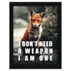 ArtX Paper Motivational Quotes Weapon Wall Frame Art Painting
