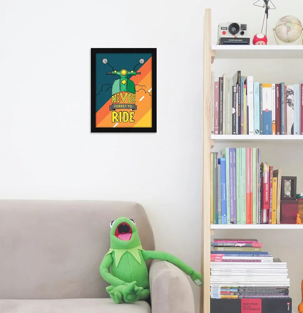 ArtX Paper Motivational Quotes Ride Wall Frame Art Painting