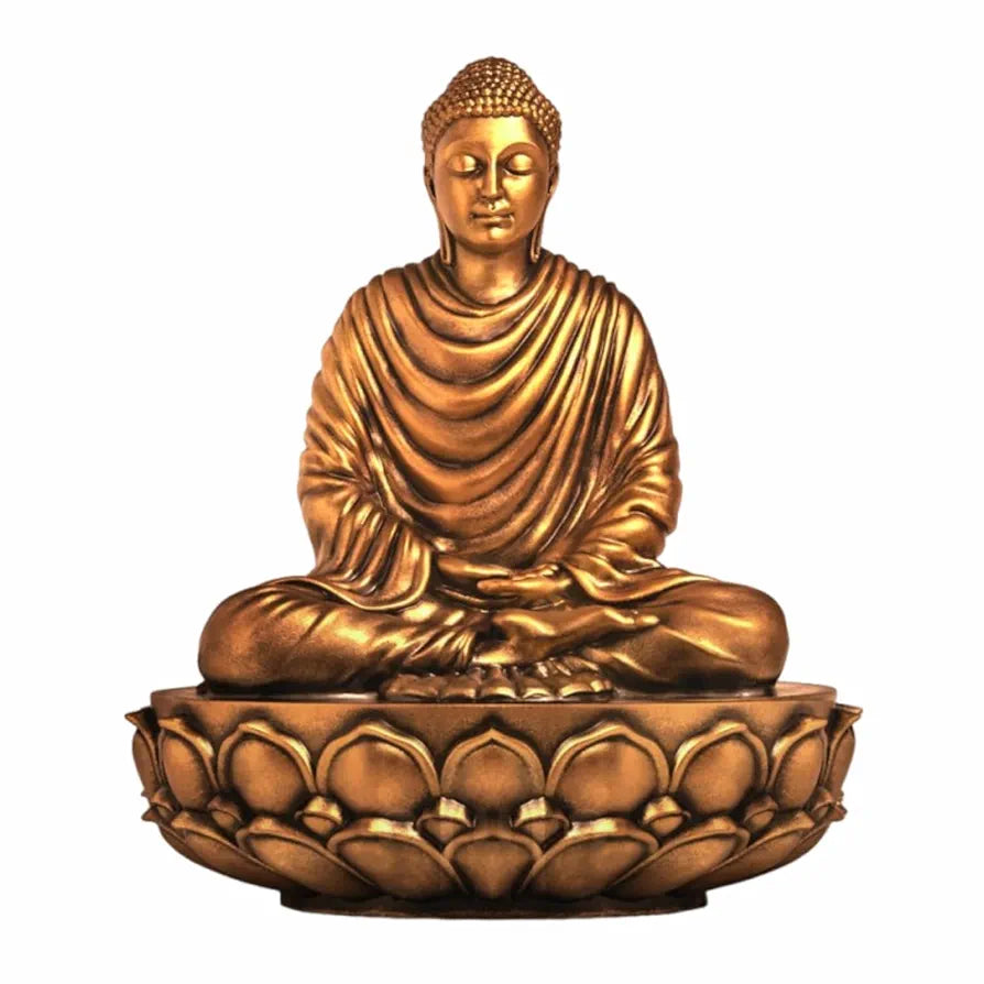 Jd Fresh 6 Inch Gautam Buddha Statue - Gold