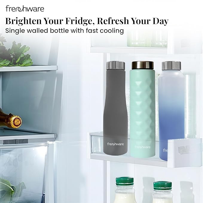 Frenchware Water Bottle 1 Litre, Stainless Steel, Premium SS 304, Ocean Blue & Pearl | Easy-to-Clean
