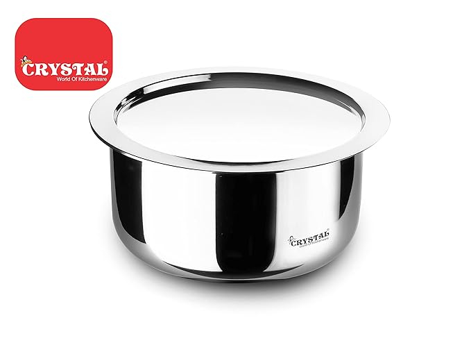 Crystal TriPro -Triply Stainless Steel Tope with Lid - 18 cm (Induction Bottom) - 1100 gms