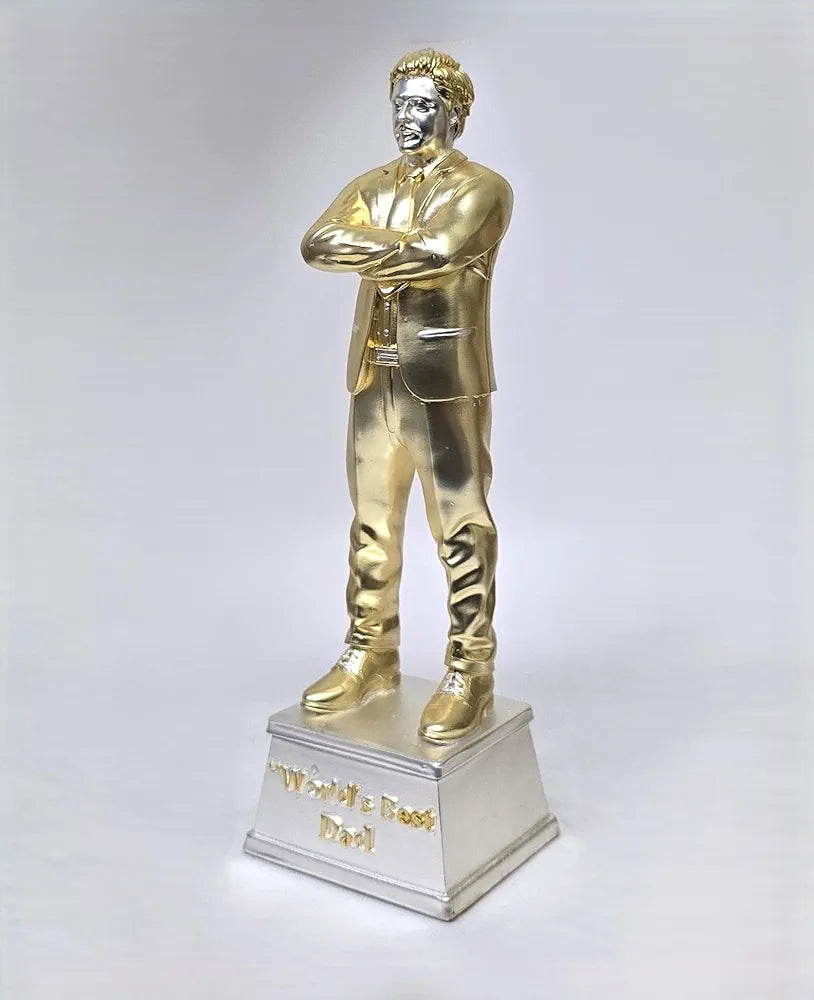 Gold Art India Best Father Figurine Gold & Silver Plated Matte