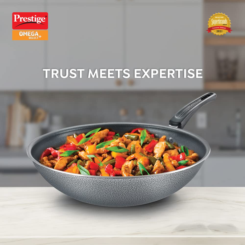 Prestige Omega Select Plus Wok 30 cm diameter (Aluminium, Non-stick)