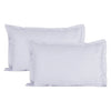 Aerohaven Glorious 210TC Striped Satin Cotton Pillow Cover Set White Colour