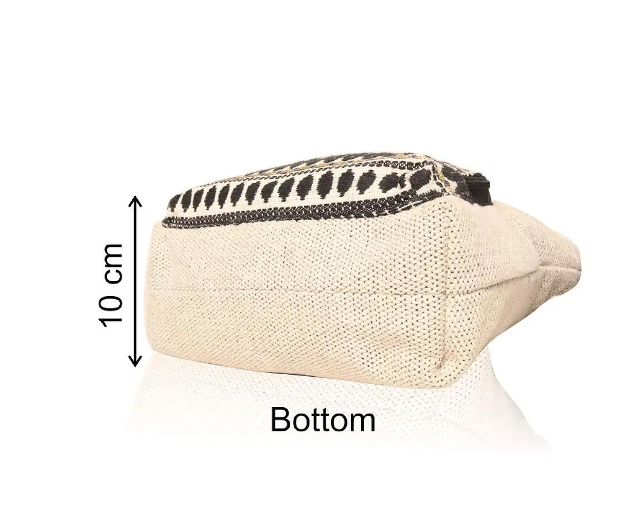 Astrid Handmade Macrame Flap Over Sling Bag For Girls And Women Colour White & Black