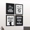 ArtX Paper Stay Patient Motivational Framed Posters Set of 4